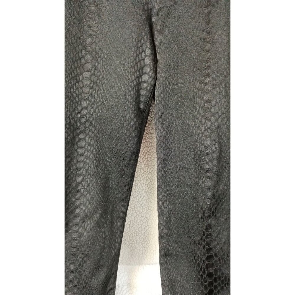SOFT SURROUNDINGS Pants Womens XL Black Snake Print Lace Overlay Side Zip - Picture 10 of 10